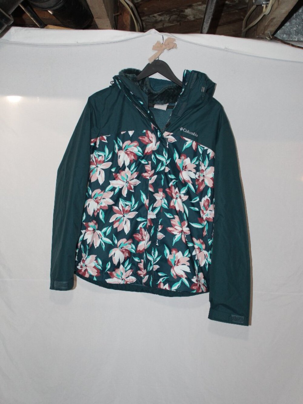 Columbia Womens Tunnel Falls Green Floral Interchange Jacket